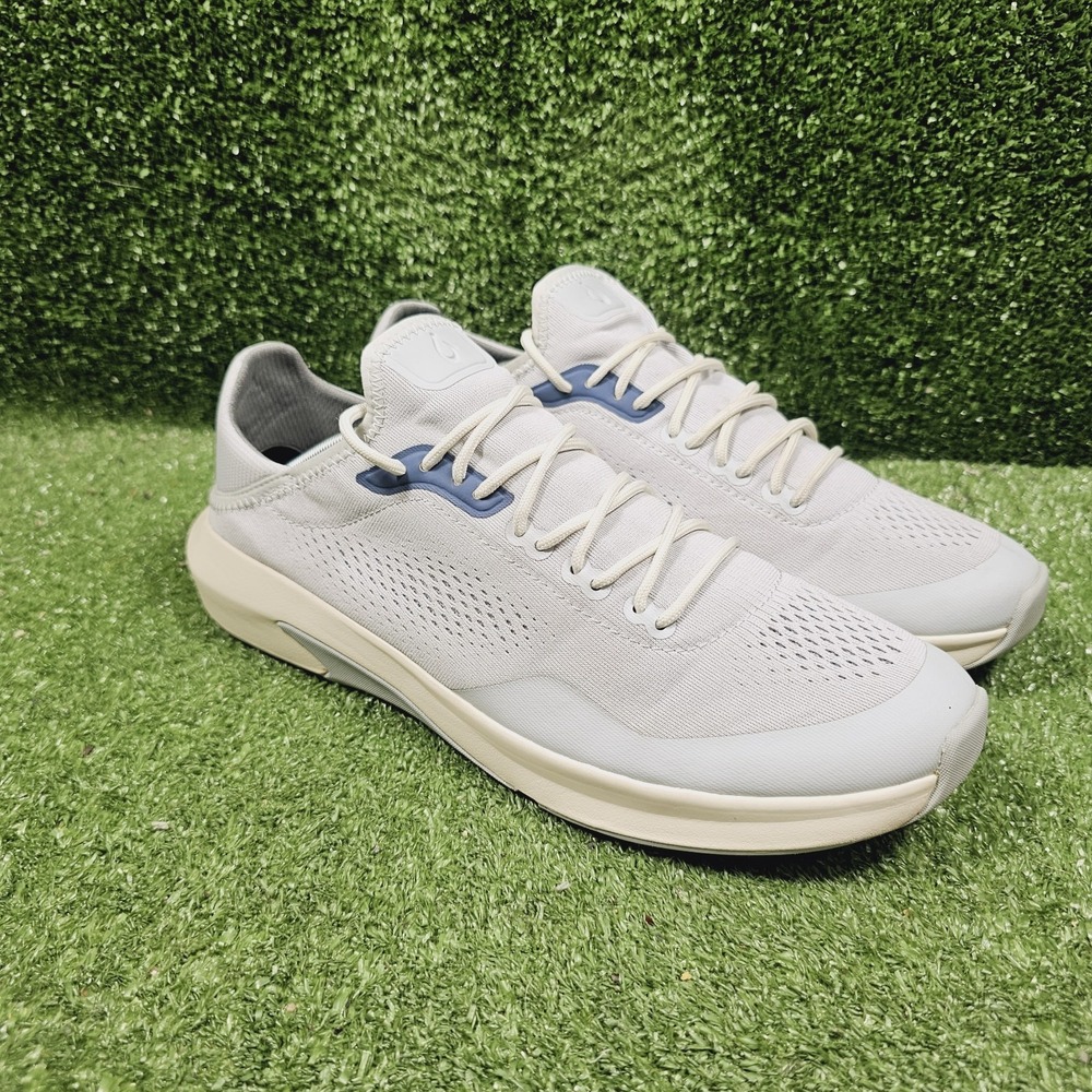 Olukai Kaholo Baby Blue Mesh Drop Heel Comfort Loafer Sneakers Mens Size 12